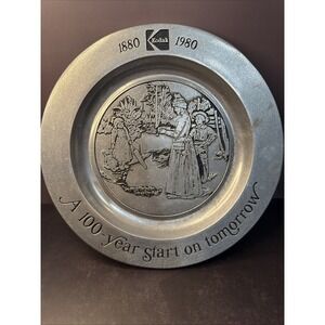 A 100-Year Start On Tomorrow 1880-1980 Kodak Pewter Plate